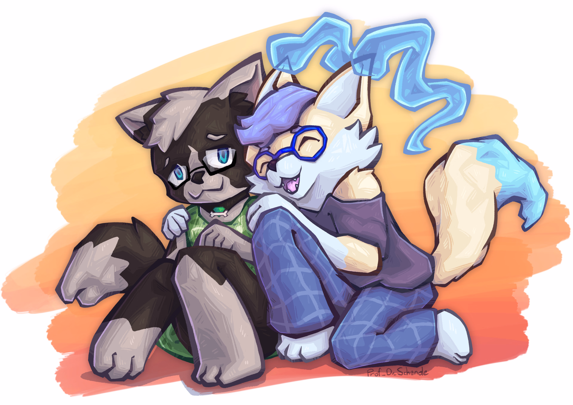 Commissioned piece of my Client and their friend's characters