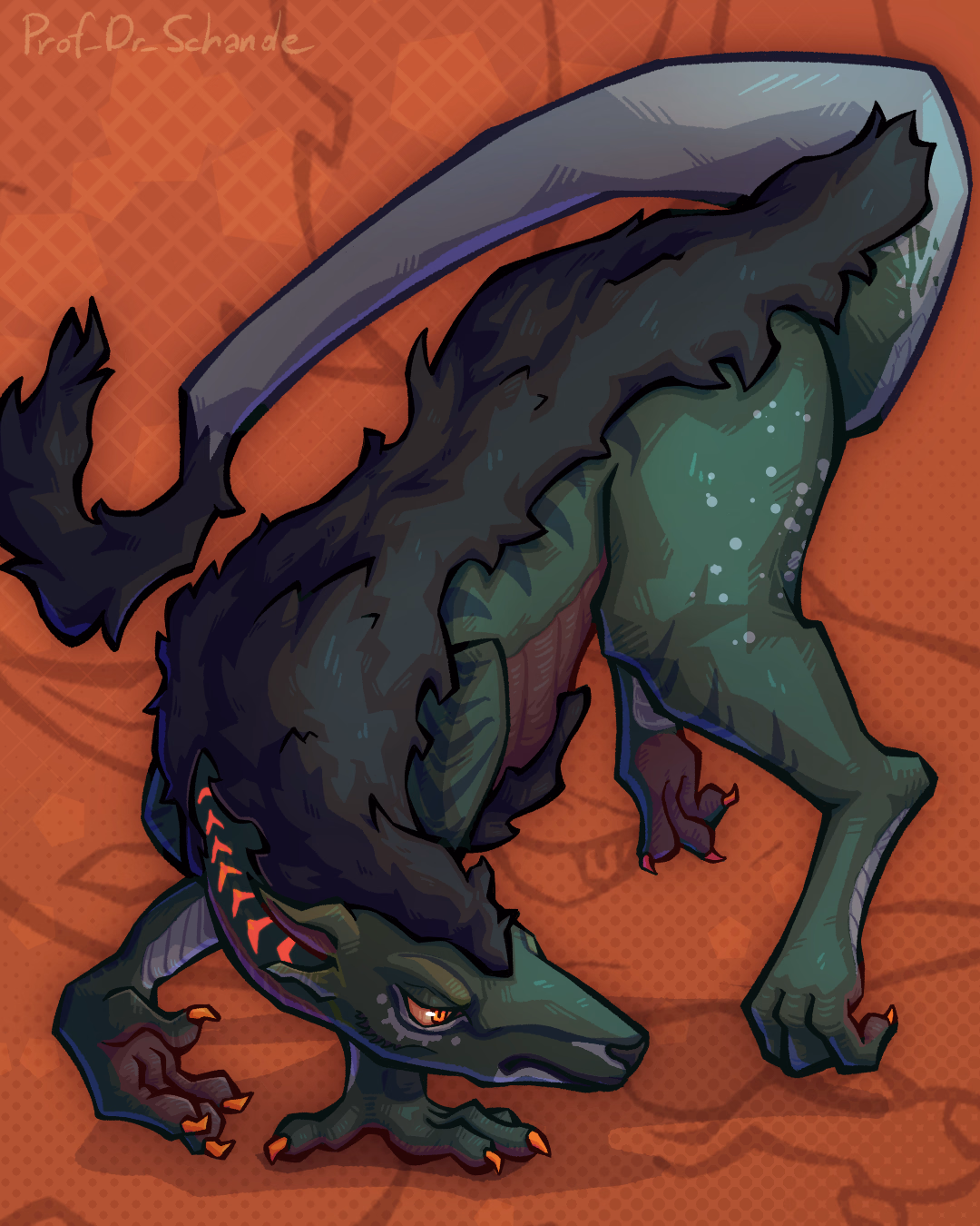 One of my Pieces of 2025's Artfight, featuring the character Quincy owned by artist Mahleisen